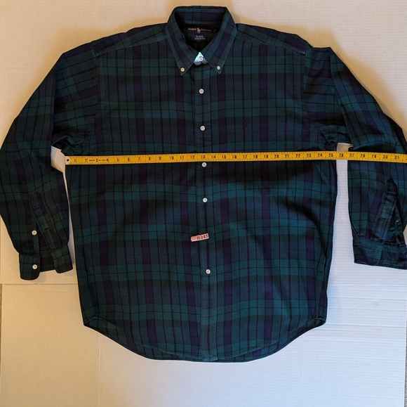 Ralph Lauren Blaire 100% Cotton Long Sleeve Black Watch Plaid Shirt - Picture 4 of 11